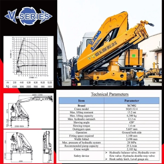 sqz 132-4 เครนติดรถบรรทุก s-pec 5